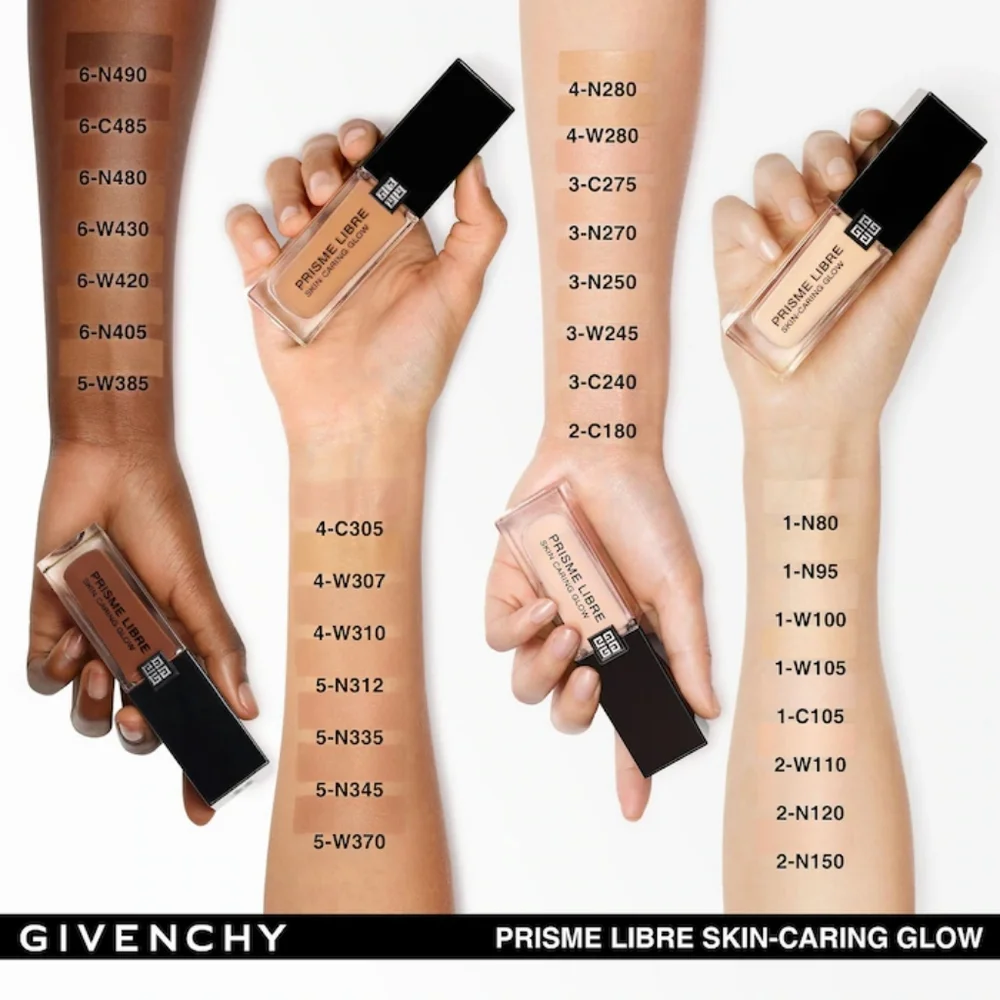 Givenchy Prisme Libre Skin-Caring Glow Foundation Full Size Shade 2-W110 Luxury - Picture 4 of 16